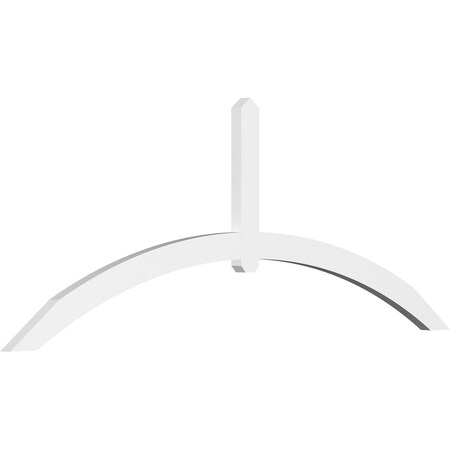 Ekena Millwork Archdale Architectural Grade PVC Gable Bracket, 96"W x 36"H x 2"D x 4"F, 9/12 Pitch GBP096X36X0204ARC00